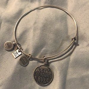 Alex and Ani “Let Creativity Rule” Adjustable Bangle EUC!